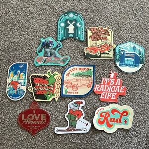 Set of 11 Dutch Bros Holiday stickers